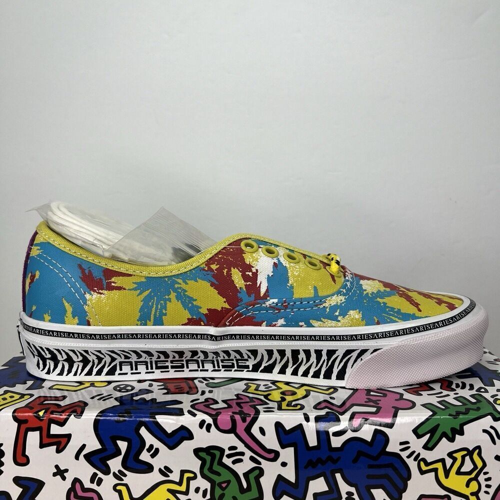 Vans X Aries OG Authentic LX Shoes Weed Muted VN0A4BV9 Size 7.5M/9W NEW - Picture 2 of 14